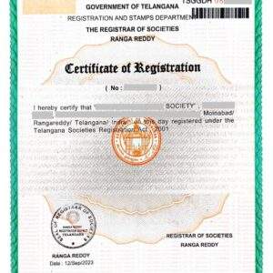 Society Registration Certificate in Hyderabad Telangana
