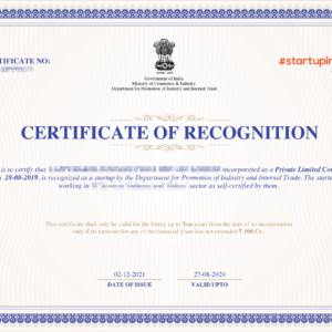 Startup Registration Certificate in Hyderabad Telangana India