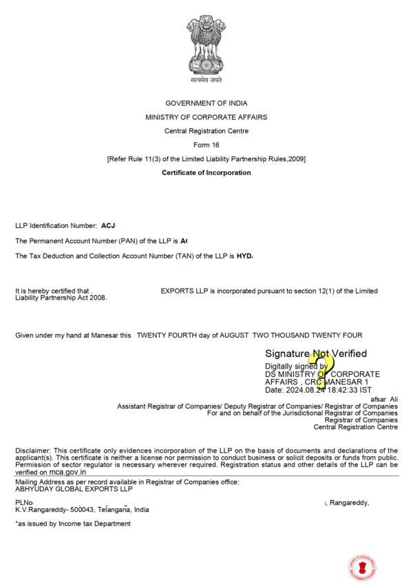 LLP company registration services in Hyderabad